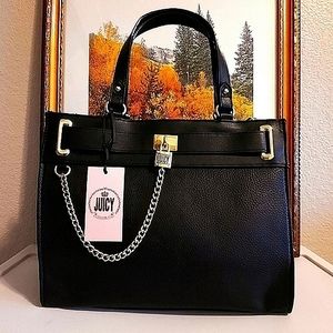NWT JUICY COUTURE LOCK N KEY SATCHEL/TOTE BAG